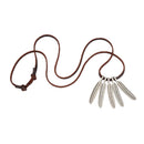 Women Girl's Boho Cool Feather Pendant PU Leather Rope Necklace Jewelry