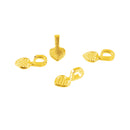 100 Pieces Golden Love Heart Glue-on Bail Earring Necklace DIY Tile Pendant Cabochon Craft Beading