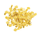 100 Pieces Golden Love Heart Glue-on Bail Earring Necklace DIY Tile Pendant Cabochon Craft Beading