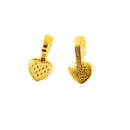 100 Pieces Golden Love Heart Glue-on Bail Earring Necklace DIY Tile Pendant Cabochon Craft Beading