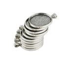 10 Pieces Metal Round Bezel Pendant Trays Blank Bases 30mm Cabochon Settings DIY