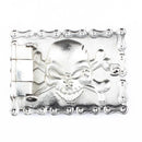 Skull Skeleton Bones Rectangular Belt Buckle Gothic Punk Western Cowboy