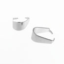 100Pcs Silver Tone Charm Pendant Pinch Bails Connector Clasps Jewelry DIY Findings