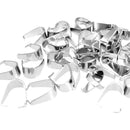 100Pcs Silver Tone Charm Pendant Pinch Bails Connector Clasps Jewelry DIY Findings