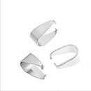 100Pcs Silver Tone Charm Pendant Pinch Bails Connector Clasps Jewelry DIY Findings