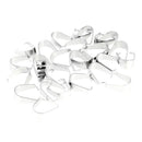 100Pcs Silver Tone Charm Pendant Pinch Bails Connector Clasps Jewelry DIY Findings