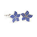 Chic Blue Charm Five Windmills Shirt Cufflinks Cuff Links for Women Men
