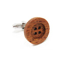 Vintage Wooden Cufflinks For Mens Shirt Business Wedding Party Festival Gift