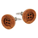 Vintage Wooden Cufflinks For Mens Shirt Business Wedding Party Festival Gift