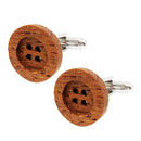 Vintage Wooden Cufflinks For Mens Shirt Business Wedding Party Festival Gift