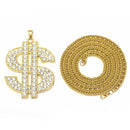 Product Details 18K Gold Plated United States Dollar Money Sign Pendant Necklace
