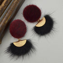 Handmade Two Style Pom Pom Stud Earrings Ear Fashion Women Warm Jewelry