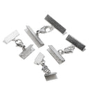 4 Pieces Assorted Sizes Of Ribbon Clamp End Crimps Sets For Jewelry Making