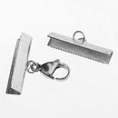 4 Pieces Assorted Sizes Of Ribbon Clamp End Crimps Sets For Jewelry Making