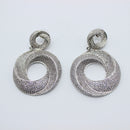 Women's Silver-tone White Gold Plated Zirconia Crystal Round Circle Dangle Drop Earring