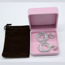 Women's Silver-tone White Gold Plated Zirconia Crystal Round Circle Dangle Drop Earring
