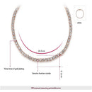 Luxury Rose Gold Plated Sparkling Crystal Rhinestone Chain Bracelet Cuff