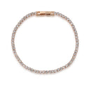 Luxury Rose Gold Plated Sparkling Crystal Rhinestone Chain Bracelet Cuff