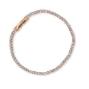 Luxury Rose Gold Plated Sparkling Crystal Rhinestone Chain Bracelet Cuff