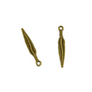 100 Piece Metal Feather Shape Pendants Charms Bracelet Necklace Making Jewelry DIY