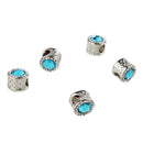 5Pcs Crystal Stainless Steel Loose Beads Spacer Charm DIY Jewelry Making Findings for Jewelry Clothing Button,Bag Decor