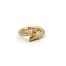 Snake Shape Open Ring Electroplate Ring Women Fashion Adjustable Band Gold Lady Jewelry