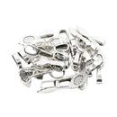 30 Pcs Oval Net Tibetan Silver Glue-on Flat Pad Bails Settings Pendants