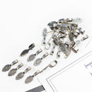 30 Pcs Oval Net Tibetan Silver Glue-on Flat Pad Bails Settings Pendants
