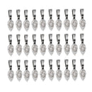 30 Pcs Oval Net Tibetan Silver Glue-on Flat Pad Bails Settings Pendants