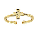 Valentine's Gifts Simple Crucifix Cross Finger Ring Adjustable Opening Band