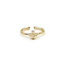 Valentine's Gifts Simple Crucifix Cross Finger Ring Adjustable Opening Band