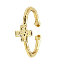 Valentine's Gifts Simple Crucifix Cross Finger Ring Adjustable Opening Band