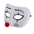 Half Face Clown Cosplay Mask Costume Festival Funny Adults Hand Painted Mask