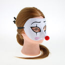 Half Face Clown Cosplay Mask Costume Festival Funny Adults Hand Painted Mask