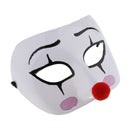 Half Face Clown Cosplay Mask Costume Festival Funny Adults Hand Painted Mask