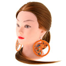 Orange Africa Map Natural Wood Earrings Round Tribal Wooden Danglers Jewelry