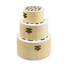 3Pcs Flower And Flower Hollow Pattern Cap Plain Wood Jewelry Case Storage Box Memorial Keepsake Box Gift for Women Men