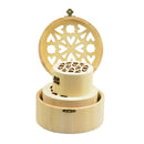 3Pcs Flower And Flower Hollow Pattern Cap Plain Wood Jewelry Case Storage Box Memorial Keepsake Box Gift for Women Men