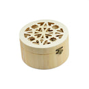 3Pcs Flower And Flower Hollow Pattern Cap Plain Wood Jewelry Case Storage Box Memorial Keepsake Box Gift for Women Men