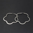 4 Pieces Mixed Color Hypoallergenic 316L Stainless Steel Flower Loop Huggie Earring 40mm