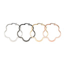 4 Pieces Mixed Color Hypoallergenic 316L Stainless Steel Flower Loop Huggie Earring 40mm
