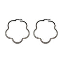 4 Pieces Mixed Color Hypoallergenic 316L Stainless Steel Flower Loop Huggie Earring 40mm