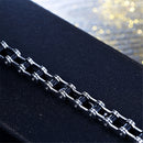 Stainless Steel Bicycle Chain Bracelet Biker Men's Jewelry Silver Black Motorcycle Bangle