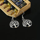 Lot Of 10 Pairs Antique Silver Hooks Alloy Dangle Tree Of Life Earrings