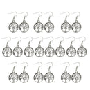 Lot Of 10 Pairs Antique Silver Hooks Alloy Dangle Tree Of Life Earrings
