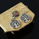 Lot Of 10 Pairs Antique Silver Hooks Alloy Dangle Tree Of Life Earrings
