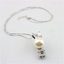 Women Girls Fashion Crystal Cute Rabbit Pendant Long Sweater Chain Necklace Silver