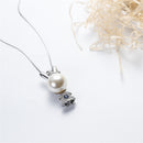 Women Girls Fashion Crystal Cute Rabbit Pendant Long Sweater Chain Necklace Silver