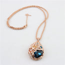 Fancy Crystal Pendant Water Drop Pendant Sweater Clothing Chain Necklace