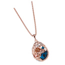 Fancy Crystal Pendant Water Drop Pendant Sweater Clothing Chain Necklace